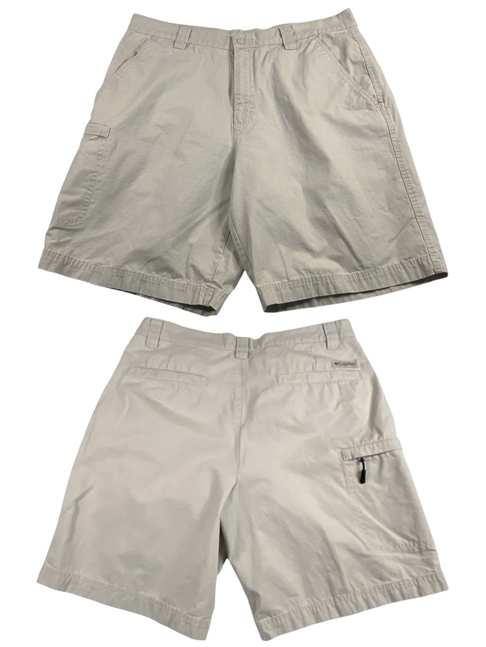 Columbia Sportswear Men's 36 Beige Khaki Cargo Cotton Shorts